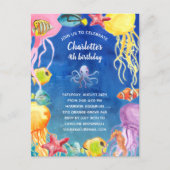 Carte Postale Sous l'invitation de la fête d'anniversaire de la (Devant)