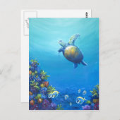 Carte Postale Sous-marin (Devant / Derrière)