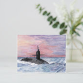 Carte Postale Sous-marin de la classe Ohio (Debout devant)