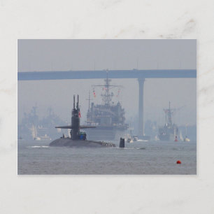 Carte Postale Sous-marins Sous-marins Navires nucléaires Marine