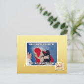 Carte Postale Sous-sol Chat obtient du charbon (Debout devant)