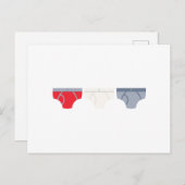 Carte Postale Sous-vêtements (Devant / Derrière)