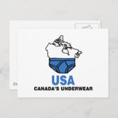Carte Postale Sous-vêtements canadiens (Devant / Derrière)