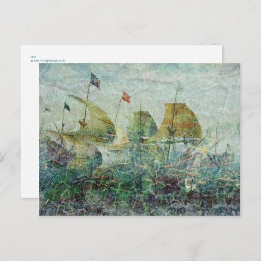 Carte Postale Sous voile (Devant / Derrière)