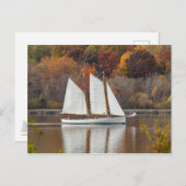 Carte Postale Sous voilier (Devant / Derrière)