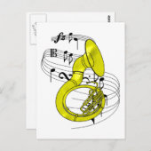 Carte Postale Sousaphone (Devant / Derrière)