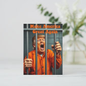 Carte Postale Soutenez Kamala Walz Justice Trump Drôle Satire (Debout devant)