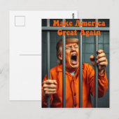 Carte Postale Soutenez Kamala Walz Justice Trump Drôle Satire (Devant / Derrière)