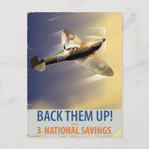 Carte Postale Soutenez-les ! Affiche de la Seconde Guerre mondia