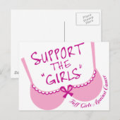 Carte Postale Soutenez Les Filles (Devant / Derrière)