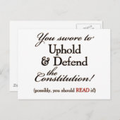 Carte Postale soutenir et défendre ! (Devant / Derrière)