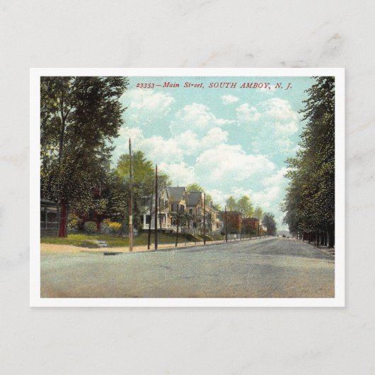 Carte Postale South Amboy NJ, rue Main 1910 (Devant)