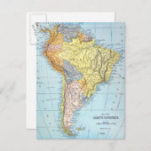 Carte Postale SOUTH AMERICA: MAP, c1890 (Devant / Derrière)