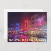 Carte Postale South Beach, Miami, Floride Art Déco (Devant / Derrière)