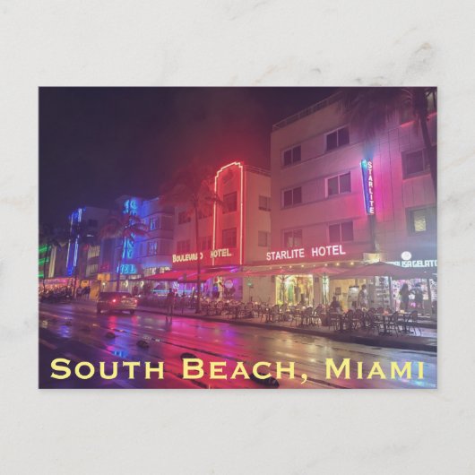 Carte Postale South Beach, Miami, Floride Art Déco (Devant)