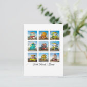 Carte Postale South Beach, Miami Life Guard Shacks (Debout devant)