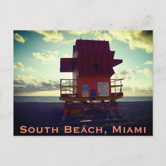Carte Postale South Beach, Miami Lifeguard Stand (Ocean Secourt) (Devant)