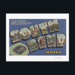 Carte Postale South Bend, Indiana - Scènes de grandes lettres<br><div class="desc">South Bend,  Indiana - Grandes Scènes - South Bend,  IN a été créé en 1941. Cette image représente des scènes de South Bend,  IN.</div>