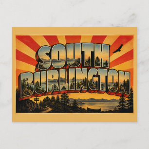 Carte Postale South Burlington VT Lac Champlain Forêt Art