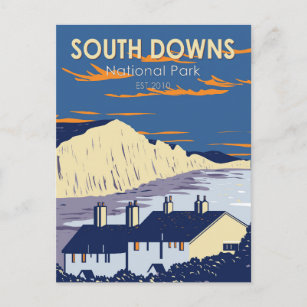 Carte Postale South Downs National Park Sept Soeurs Angleterre