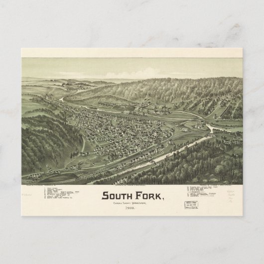 Carte Postale South Fork, Cambria County, Pennsylvanie (1900) (Devant)