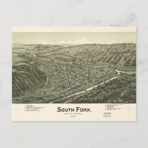 Carte Postale South Fork, Comté de Cambria, Pennsylvanie (1900)