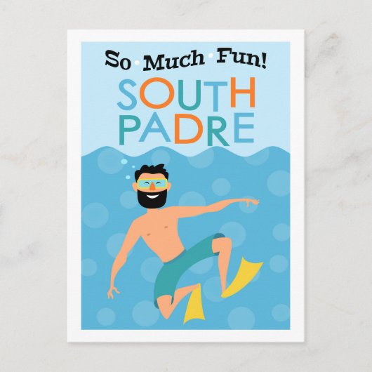 Carte Postale South Padre Island Fun Hipster Travel (Devant)