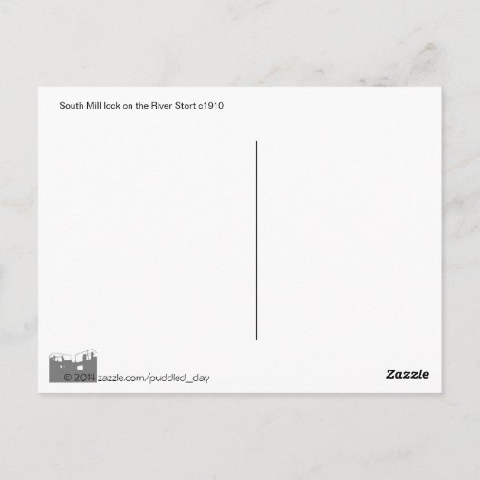Carte Postale Southmill lock, Bishop's Stortford, Royaume-Uni (Dos)