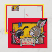 Carte Postale Southwest Arizona Rabbit Quail Desert Souvenir (Devant / Derrière)