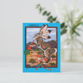 Carte Postale Southwest Kokopelli Bunnipelli lapin Whimsical (Debout devant)
