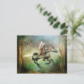 Carte Postale Southwestern Native American Tribal Indien Horse (Debout devant)