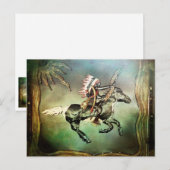 Carte Postale Southwestern Native American Tribal Indien Horse (Devant / Derrière)