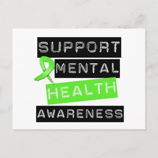 Carte Postale Soutien de la sensibilisation à la santé mentale (Devant)
