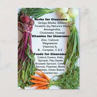 Carte Postale Soutien nutritionnel Glaucome