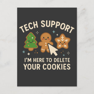 Carte Postale Soutien Technique Noël Supprimer Cookies Mignon