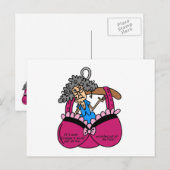 Carte Postale Soutiens-gorge et humour de rides (Devant / Derrière)