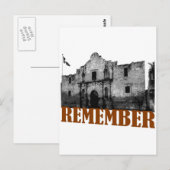 Carte Postale Souvenez-vous de l'Alamo (Devant / Derrière)