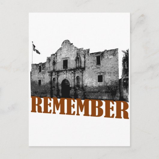 Carte Postale Souvenez-vous de l'Alamo (Devant)
