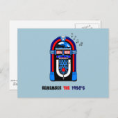 Carte Postale Souvenez-vous des années 50, American Jukebox (Devant / Derrière)