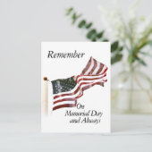 Carte Postale Souvenez-vous du jour commémoratif (Debout devant)