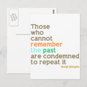 Carte Postale Souvenez-vous du passé (Devant / Derrière)