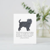 Carte Postale Souvenir Affenpinscher (Debout devant)