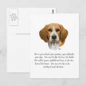 Carte Postale Souvenir Beagle (Devant / Derrière)