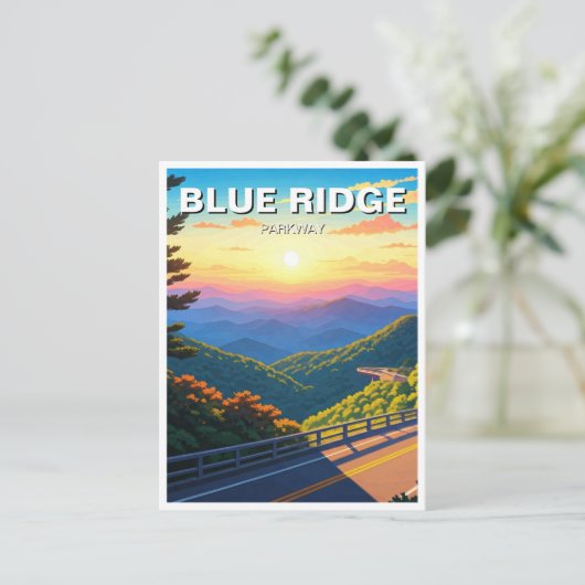 Carte Postale Souvenir Blue Ridge Parkway (Debout devant)