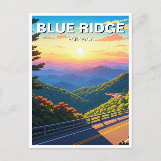 Carte Postale Souvenir Blue Ridge Parkway (Devant)