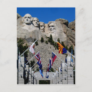 Carte Postale Souvenir commémoratif national du Mont Rushmore