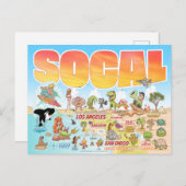 Carte postale souvenir de Californie du Sud (Devant / Derrière)