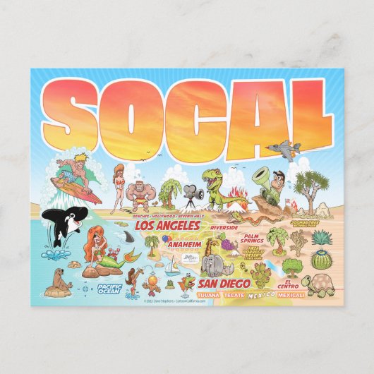 Carte postale souvenir de Californie du Sud (Devant)