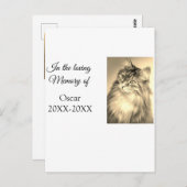 Carte Postale souvenir de deuil affectueux funéraire ajouter nom (Devant / Derrière)