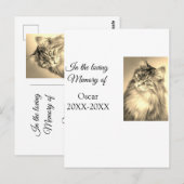 Carte Postale souvenir de deuil aimant funéraire ajouter nom de  (Devant / Derrière)